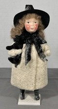 Elaine Roesle Tabatha Witch with Black Cat Snow Children LE 35/100 Halloween picture