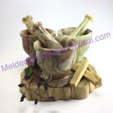 MeldedMind 4in Onyx Mortar&Pestle Great for Herb Grinding and Crushing 216 picture