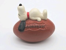 Vintage 1966 Snoopy On A Football Ceramic Bank picture