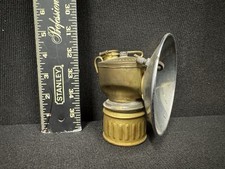 Vintage Justrite Brass Carbide Miner’s Lamp Has Spark picture