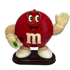 Vintage 1991/92 Red M&M Candy Dispenser Waving Hand Green M&M 9” Mars Inc  picture