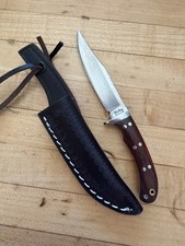 Vintage Linder Fixed Blade Knife Wood German Rare picture