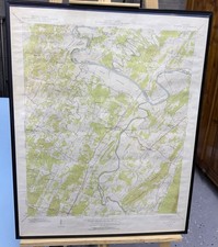 Vintage 1940 USGS / TVA Topographic Map – Benton, Tennessee – Framed Display   picture