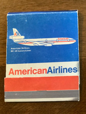 Vintage 1970s American Airlines DC-10 LuxuryLiner Matchbook Oversized Unstruck picture
