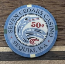 Seven Cedars $.50 Sequim, Washington Gaming Poker Casino Chip picture