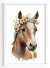 Nursery Wall Art Print, Horse Kids Room Art Print, Baby Wall Decor Print #55 picture