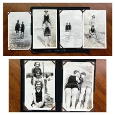 Antique 1919 A Day at Laguna Beach CA Folks in Bathing Suits Vintage Photos Lot picture