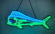 Mahi Mahi Sports Fishing Trophy Flex LED Neon sign Record lamp Steel Dorado picture