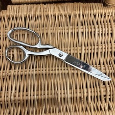 Vintage Gingher 8 in Dressmaker Shears, Right Hand Scissors Chrome 8 1/2
