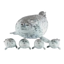 40cm Mother and son Seal five-piece plush toy Seal zipper toy for boys and girls picture