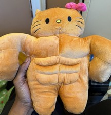 Buff hello kitty | Sanrio Kawaii Muscle Plush 30CM picture