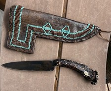 Vtg Heinr Boker & Co Solingen Alemania Arbolito Gaucho Aged Antler Handle picture
