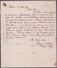 JAMES A. SEDDON - AUTOGRAPH LETTER SIGNED 03/10/1844 picture