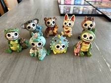 Furrybones Figurine Bundle Lot Of 7 Skeleton Unicorn Koala Horse Bear Cat etc picture