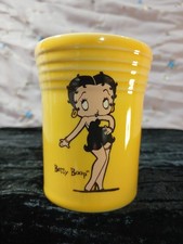Vintage Betty Boop Fiestaware yellow juice cup VERY RARE 3.5 inch picture