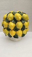 Vitg. INTRADA ITALIAN MAJOLICA Pottery Lemon BASKET Tree Fruit TOPIARY Centerpie picture