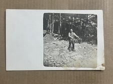 Postcard RPPC Man Fishing Stringer Of Fish Catch Shore Vintage Real Photo picture