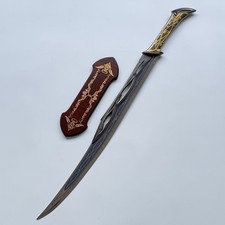 Elven‑King‑Style 100cm Fantasy Sword,Laser‑Cut Stainless‑Steel Metal Blade. picture