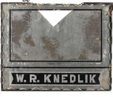 c1920's Barber's Licence and Nameplate Holder W.R. Knedlik picture