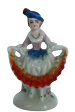 Vintage Porcelain Ceramic Lady Colonial Dress Japan Figurine Victorian Edwardian picture
