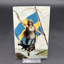 1908 SWEDEN Moder Svea Female Personification of Sweden Antique Postcard picture