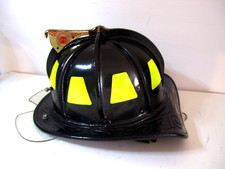 Cairns N5A Leather Fire Helmet w Bourkes & Bronx Bend, Size Large picture
