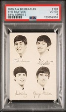 1965 A & BC THE BEATLES B&W SERIES 2 #104 PSA 4 POP 1 (3 HIGHER) picture