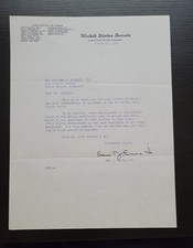 1960 Sam Ervin Signed Letter Against New Civil Rights Bills scarce senator picture