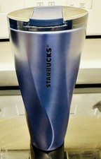 Starbucks Navy Blue Wavy Travel Tumbler picture