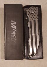 MTech USA American FLAG Spring Assisted Folding Open POCKET KNIFE ARMY PATRIOTIC picture