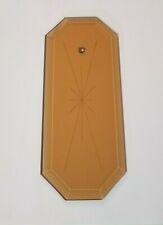 1- Vintage Amber Glass Chandelier Replacement Panel Flat Star Octagon Beveled  picture