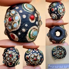 Very Old Stunning Rare Roman Mosaic Glass Lovely Rare Bead picture