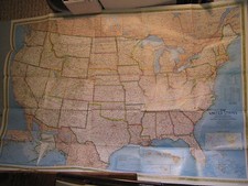 TERRITORIAL GROWTH OF THE UNITED STATES MAP National Geographic September 1987 picture