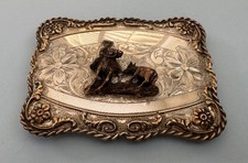 Vintage Rare B-K USA Sterling Silver 3-D Cutting Horse Rodeo Trophy Belt Buckle picture