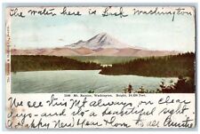 Seattle Washington WA Postcard Mt. Rainier Height 14,526 Scenic View 1908 Trees picture