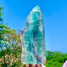 1.92LB Rare Natural Fluorite Quartz Crystal Freeform Mineral Specimen Healing picture