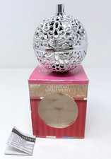 Vintage Gerson Chirping Christmas Ball Ornament Silver picture