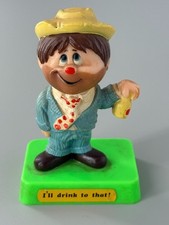 R. & W. Berries 1971 I’ll Drink To That Emmett Kelly Hobo Clown Plastic Figure picture