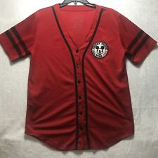 Vintage Disney Mickey Mouse Baseball Jersey Shirt Red Size Small picture