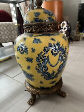 CHINESE PORCELAIN BRASS MOUNTED URN  21