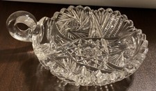 Hobstar Etched Cut Crystal Glass 