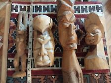 A Lot of 4 African Solid Wood Carvings picture
