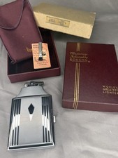 RONSON  MASTERCASE ART DECO CIGARETTE CASE & LIGHTER NEW IN BOX #26112 picture