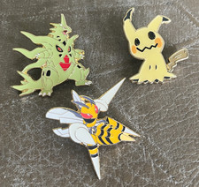 Pokémon Enamel Metal Lapel Pin Set Tyranitar Mimikyu Beedrill Multicolor picture