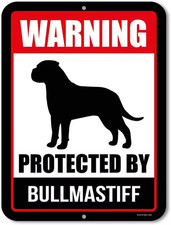 Retro Beware Guard BULLMASTIFF WARNING Metal sign WALL ADVERTISING picture