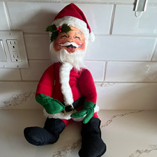 Annalee Dolls Inc Vintage 1981 Santa Claus Fabric Figurine 18in Christmas picture
