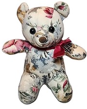 Marquel Teddy Bear Plush Pin Cushion Animal Toy Floral Flowers 10