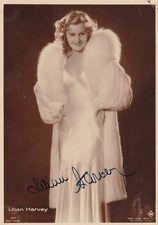Lilian Harvey (+1964) orig. autograph postcard hand signed   ACTING + LEGEND + picture