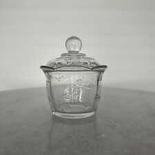 Vintage Sugar Bowl with Lid Embossed Flowers Anchor Hocking picture