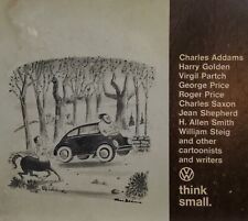 VW ~ Illustrated Cartoons and Jokes, THINK SMALL Hardcover Book 1967 Volkswagen picture
